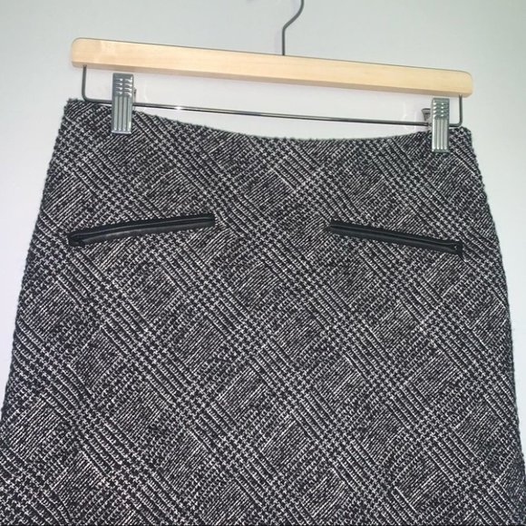 Talbots‎ Petites  A-Line Tweed Skirt Career Grey Black Size 6 US Petite - Picture 3 of 9